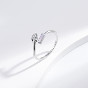 wholesale plata 925 sterling silver cheap cute shell <b>ring</b> Everyday girls butterfly <b>open</b> Adjustable Minimalist heart finger <b>rings</b> - Product Image 5