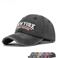 Gorra de Béisbol al por Mayor, Estilo Vintage, con Logotipo 3D Bordado de NEW YORK, Tierra de los Libres, Ajustable, Unisex