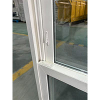 Fenêtre coulissante verticale de style américain avec grilles, en PVC vinyle, fenêtres à simple et double battant, portes et fenêtres en PVC