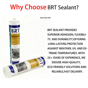 Vente chaude Scellant adhésif en silicone blanc 300ml Imperméable Anti-fissures Peignable Mastic pour l'étanchéité des portes et des fenêtres Construction - Product Image 2