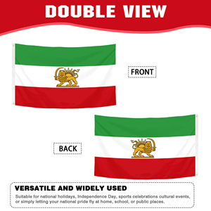Bandera Antigua de Irán al por Mayor, 3x5 pies, con León y Sol, Estandarte Shir O Khorshid, Souvenir Pahlavi para Norouz - Product Image 4