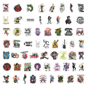 60pcs veck מדבקות גרפיטי רוק עבור תפאורה גיטרה סקייטבורד - Product Image 3