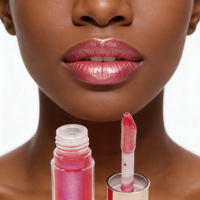 Brillant à lèvres végétalien et sans cruauté de haute qualité, hydratant métallique scintillant, maquillage cosmétique