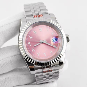 Montre automatique pour homme avec mouvement japonais <span class=keywords><strong>NH35</strong></span>, 36 mm, 39 mm, cristal saphir, cadran arabe, logo stérile, logo personnalisé - Product Image 4