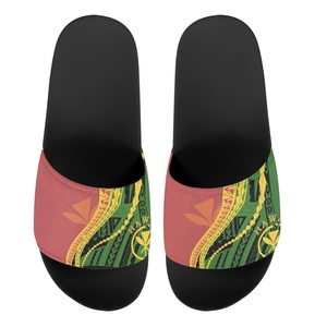 Zapatillas transpirables con estampado de bandera de Hawaii Kanaka <span class=keywords><strong>Maoli</strong></span> para caminar en casa para mujer, sandalias deslizantes de diseñador especial, zapatillas suaves - Product Image 1