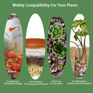 Coloridos guijarros de arcilla Leca de 8-10mm, bolas de Leca orgánicas naturales para macetas de interior, suelo de jardín, orquídeas, suculentas, tipo adoquín - Product Image 2