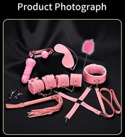 JoyPark Ensemble de menottes en cuir de haute qualité professionnel 10 pièces, barre d'écartement, bâillon, bandeau pour les yeux, certifié CE/ROHS, pour adultes