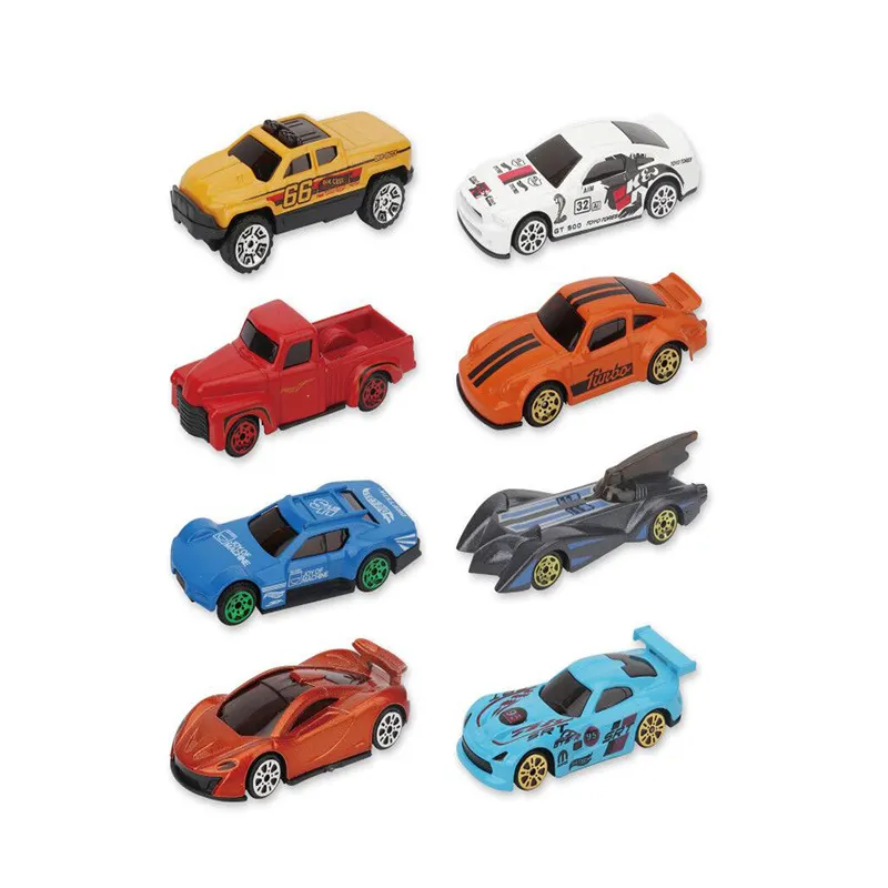 1/64 veículos de corrida modelo de brinquedo coleção em miniatura, roda livre, puxar para trás, fundido, carro de metal para crianças