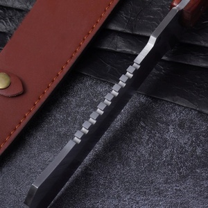 มีดต่อสู้คุณภาพสูง Z01 ใบมีดสแตนเลสเกรด OEM ปรับแต่งได้ พร้อมปลอกไม้และใบมีดแบบ Sheepsfoot สำหรับงาน DIY - Product Image 4