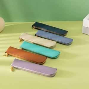 Estuche Delgado para Lápices y Bolígrafos de Cuero PU Resistente a los Arañazos, Bolsa de Papelería Duradera para la Escuela, Oficina y Viajes - Product Image 5