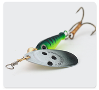 Señuelo de Pesca Metálico OEM para Carpas - Señuelo Giratorio Brillante para Pesca en Océano, Barco y Lago 11g/15g/18g con Anzuelos