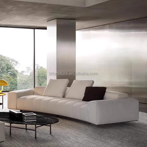 โซฟาหนังอิตาลีสุดหรูทรงโค้งแบบโมเดิร์นสั่งทำพิเศษสำหรับวิลล่า - Product Image 2