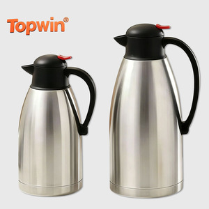 Carafe isotherme en acier inoxydable de 2 L, pichet portable avec couvercle, récipient pour crème à café, bouteille isolée - Product Image 1