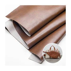 Precio de fábrica, diseño de dos tonos, telas de cuero reciclado de Pvc para sofá, hojas de cuero sintético de ante de diseñador para bolsos y equipaje - Product Image 1