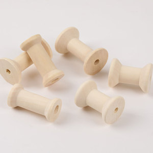 แกนม้วนไม้ขนาด 47x32 มม. 48x23 มม. 27x16 มม. สีธรรมชาติขัดเงา สำหรับงาน DIY ทำเครื่องประดับ งานฝีมือ และอุปกรณ์เสริม - Product Image 2