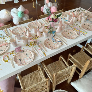 Giá Thấp Bàn Ăn Đặt Kid Trẻ Em Xếp Chồng Nhỏ Thiết Kế Nóng Bowknot Tiffany Trẻ Em Sinh Nhật Đảng Ghế - Product Image 6