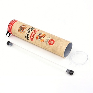 Tube en carton pour sushi Push Pop 50x220mm avec boîte en carton recyclable de qualité alimentaire pour emballage personnalisé de contenants à sushi - Product Image 2