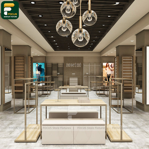Expositor Moderno para Tienda de Ropa, Armario Colgador de Doble Riel para Prendas, Área de Exhibición de Ventas - Product Image 3