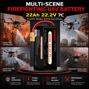 Batterie de drone 22AH 22.2V 7C pour drone de lutte contre les incendies, rechargeable, haute énergie, 280wh/kg, technologie lithium-ion - Product Image 6