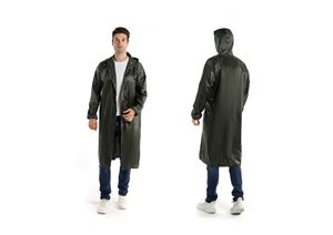 Alta calidad senderismo campamento poliéster Pu Eva impermeable hombres adultos impermeable con capucha doble manga fábrica <span class=keywords><strong>Outlet</strong></span> lluvia Poncho - Product Image 3