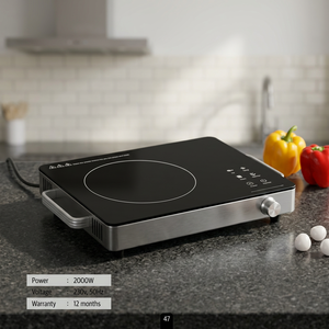 Placa de Cocina Eléctrica de Cerámica de 2000W, Portátil, Plana, de Vidrio, Eficiente Energéticamente, para Encimera de Cocina - Product Image 3