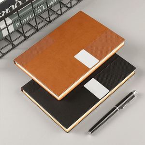 Carnet en cuir PU au design minimaliste, couverture souple ou rigide, personnalisable avec logo, format A5, A6, A7, avec reliure cousue et pages lignées – Vente en gros - Product Image 3