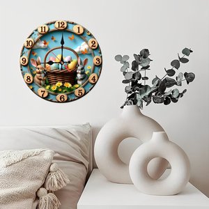 Round Wooden Wall <b>Clock</b> 25cm Minimalist Silent Quartz Home Decoration <b>Clock</b> - Product Image 2