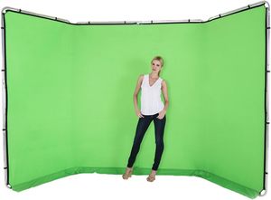 7.87x 13.12ft Portable Large Chroma Key Green Screen Panoramic <strong>Background</strong> with Stand for Video Shooting, Live Streaming - Product Image 3