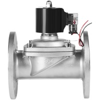 Marca Alahot 2/2 vías 1/2 pulgadas aire agua 24V válvula solenoide de acero inoxidable 2 W serie temperatura Normal 1 año de garantía OEM