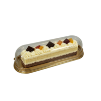 Boîte à pâtisserie longue en PET de qualité alimentaire, conteneur en plastique pour pain et sandwichs, boîte à gâteau en gros, boîtes à dessert avec couvercle transparent
