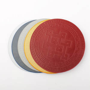 कस्टम लोगो थोक व्यक्तिगत वाटरप्रूफ वास्तविक चमड़े के गोल इन्सुलेट कोस्टर - Product Image 4