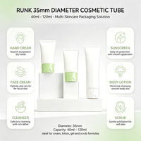 Tube de crème pour les mains 50ml 120ml, bouchon ovale angulaire, personnalisation, impression sérigraphique, scellage vertical, tube d'emballage en plastique pour cosmétiques