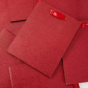 Embossed Ruby Glitter Christmas <b>Wed</b> Gift Wrap Bags with <b>Tissue</b> Holiday Birthday Party Gift Package Bag Thickened Kraft Paper Bag - Product Image 2