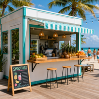 20ft Stahlkonstruktion Einzelhandels-Verkaufsstand Kiosk Kostengünstiges Versetzbares Schnell Montierbares Flat-Pack Containerhaus Modernes Design 5