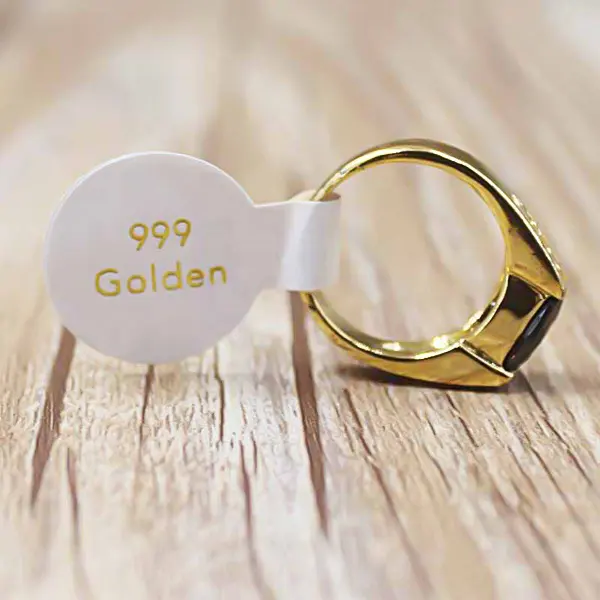 Etiqueta de anillo de joyería de moda personalizada de alta calidad etiqueta de logotipo Etiqueta de lujo de seguridad pegatinas de joyería etiqueta de precio