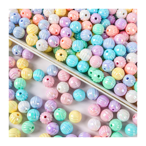 14mm AB <strong>Magic</strong> Pumpkin Acrylic Loose <strong>Beads</strong> Colorful DIY Jewelry Bracelet Necklace Beaded Pens Accessories Shiny Girl - Product Image 2