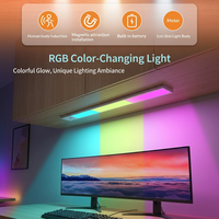 Éclairage de placard à détecteur de mouvement LED, bande lumineuse ultra-fine à détection humaine, éclairage de meuble à intensité variable pour chambre à coucher, armoire, vitrine