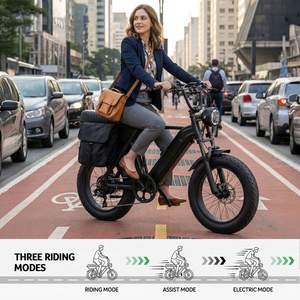 Bicicleta Eléctrica Fatbike Eléctrica Económica para la UE, Bicicleta Eléctrica con Llantas Gruesas de Motocicleta Eléctrica - Product Image 2