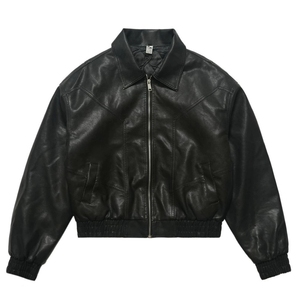 Giacca Varsity Personalizzata da Uomo, Alta Qualità, Ricamo, Impermeabile, in Pelle PU Nera, Stile Alla <span class=keywords><strong>Moda</strong></span> Universitario - Product Image 5