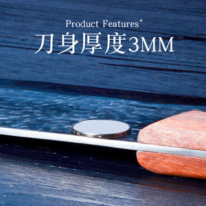 Cuchillo de cocina forjado, cuchillo para picar de uso doméstico, cuchillo para cortar huesos de acero con alto contenido de carbono y 5% de cromo, cuchillo afilado para cortar en rodajas. - Product Image 4