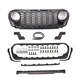 Rejilla Delantera de ABS de Alta Resistencia para <span class=keywords><strong>Jeep</strong></span> Wrangler JL JLU <span class=keywords><strong>Rubicon</strong></span> Sahara Sport 2018-2024, Reemplazo de Rejilla, Fabricante y Proveedor - Product Image 2