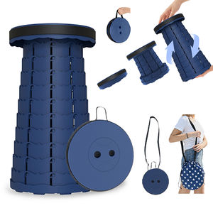 Taburetes pequeños plegables, silla de campamento plegable retráctil telescópica, taburete portátil pequeño y ligero telescópico - Product Image 3