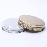 Ventes directes d'usine imprimé ruban noir aluminium couvercle à filetage continu 58/400 70/400 pour pot à bougie/boîte en plastique/pot Mason