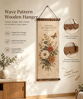 Porte-affiches mural en bois à motif ondulé vintage pour impressions d'art, tailles personnalisées, rail de suspension décoratif, fournisseur en gros OEM ODM