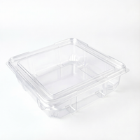 Boîte en plastique PET jetable transparente, de qualité alimentaire, pour le pain, les en-cas, les desserts, pour les boulangeries, les supermarchés, l'emballage