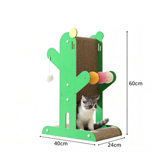 Griffoir vertical en carton épais en forme de cactus, avec noyau remplaçable, idéal <span class=keywords><strong>pour</strong></span> les foyers multi-chats – Offre spéciale - Product Image 4