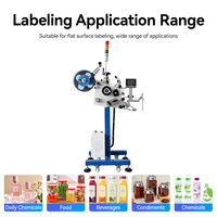 Applicateur d'étiquettes automatique vertical pour surfaces planes, machine d'étiquetage pour boîtes, cartons, papier, cartes, sacs en plastique et pochettes