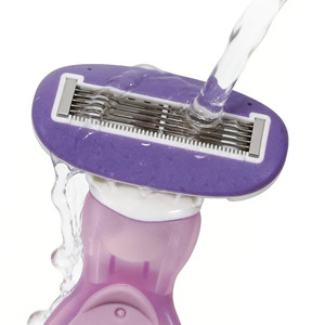 Mini <span class=keywords><strong>rasoir</strong></span> manuel pour femme OEM personnalisé, cinq lames, <span class=keywords><strong>rasoir</strong></span> pour l'épilation féminine avec cartouches remplaçables, lames en acier inoxydable - Product Image 3