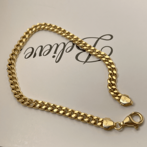 <span class=keywords><strong>Cadena</strong></span> Cubana de Oro Real de 18K, Sello AU750, Ancho de 4.2/5.4mm, Longitud Personalizada, Pulsera y Collar para Hombre y Mujer - Product Image 3