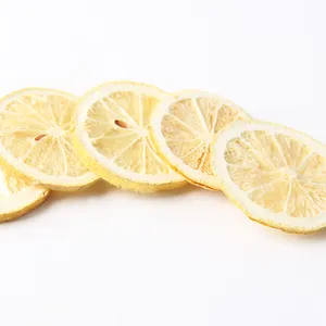 100 % reine natürliche gefriergetrocknete Zitronen-Scheiben ohne Zucker getrocknete gelbe Zitronen für Schlankgang Tee Dekoration Seife Kerze-Herstellung